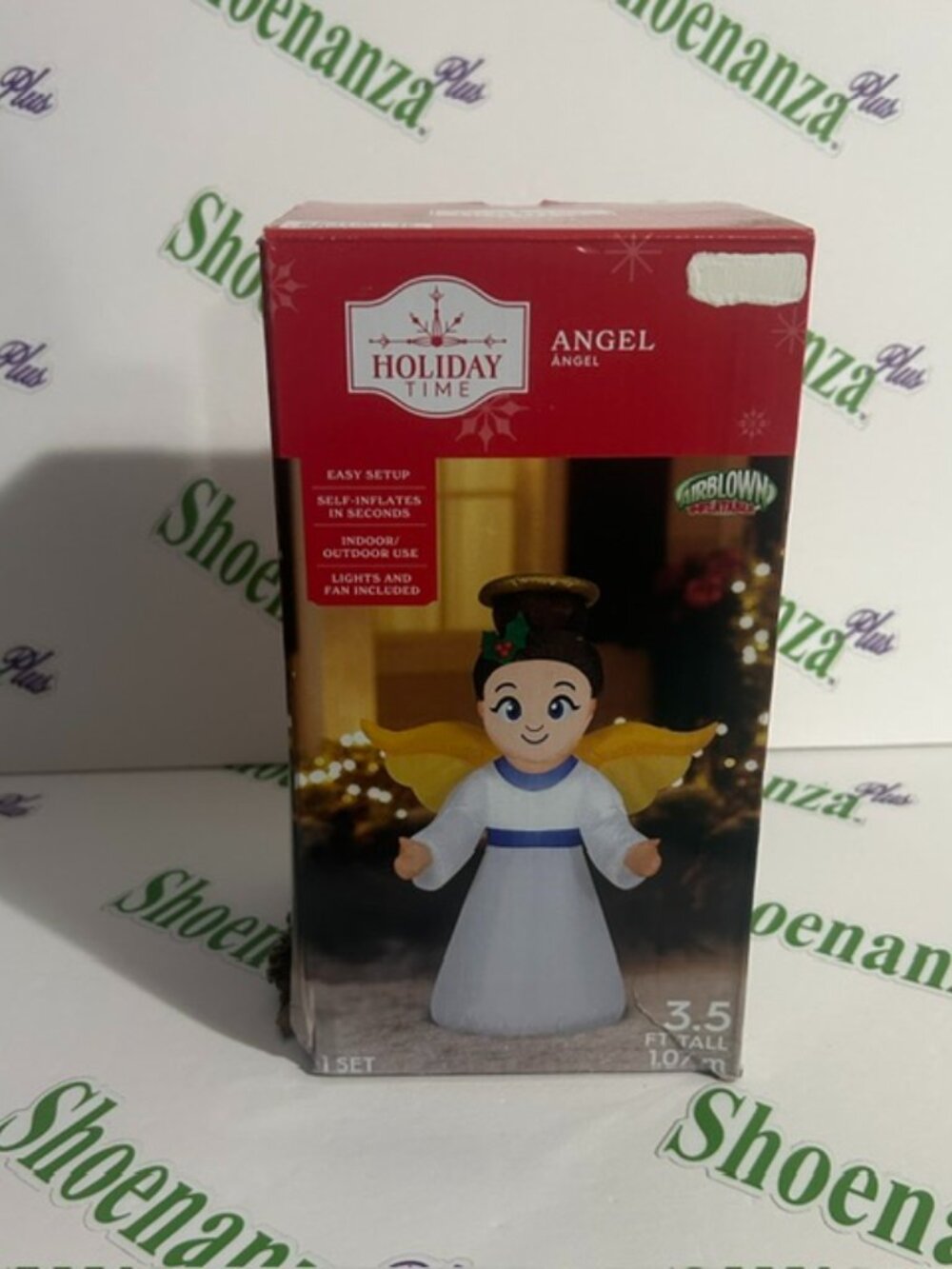 Holiday Time Airblown Inflatable Christmas Angel Halo Light Up 3.5 Feet Tall